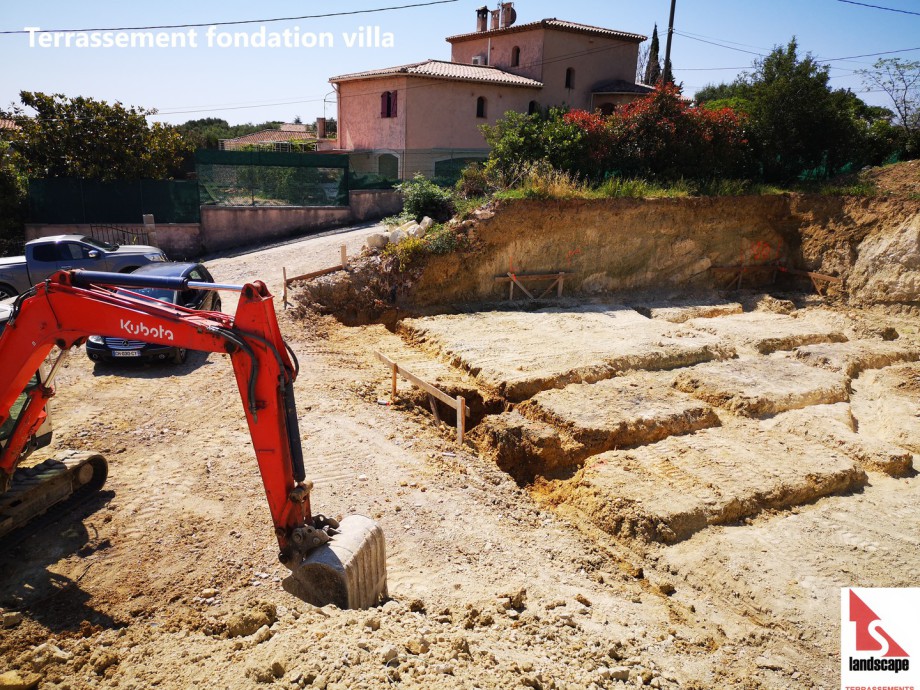 terrassement et fondations pour villa à Vallauris